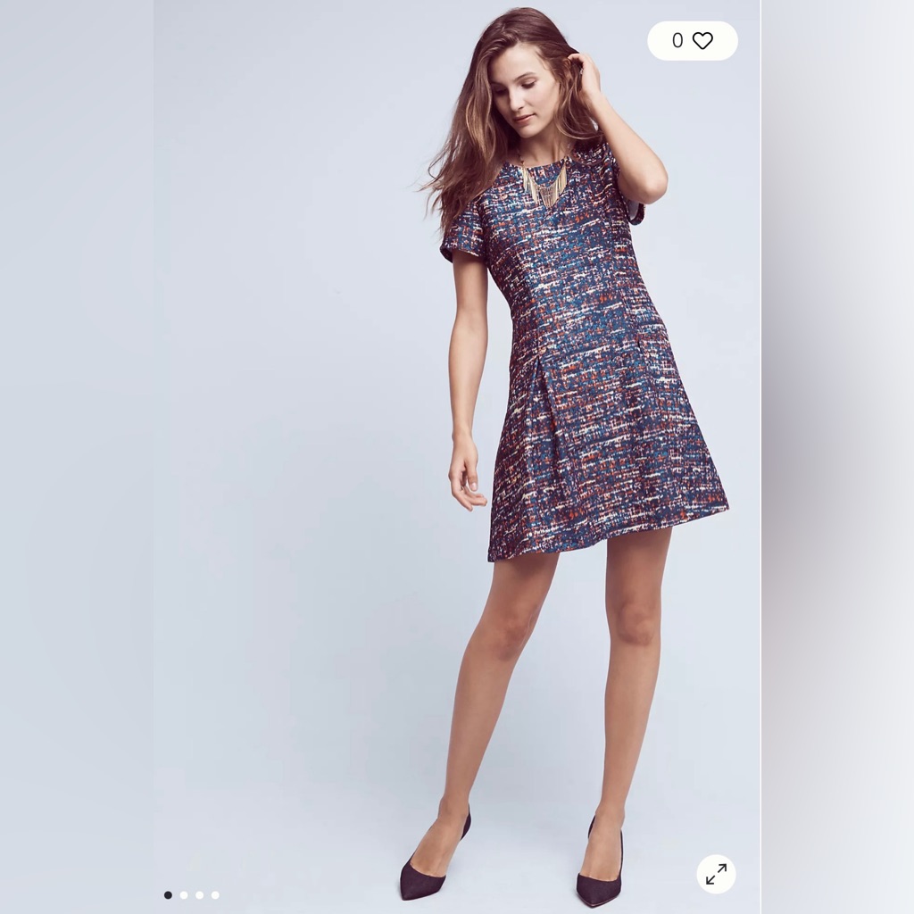Anthropologie Plenty By Tracy Reese Multicolor Short Sleeve Mini Dress